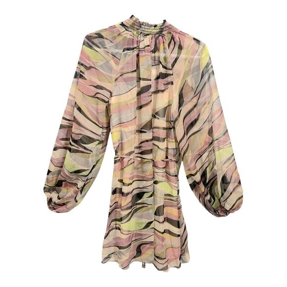 TED BAKER ZEENAA Blouson Sleeve Sheer Mini Dress - Picture 10 of 10